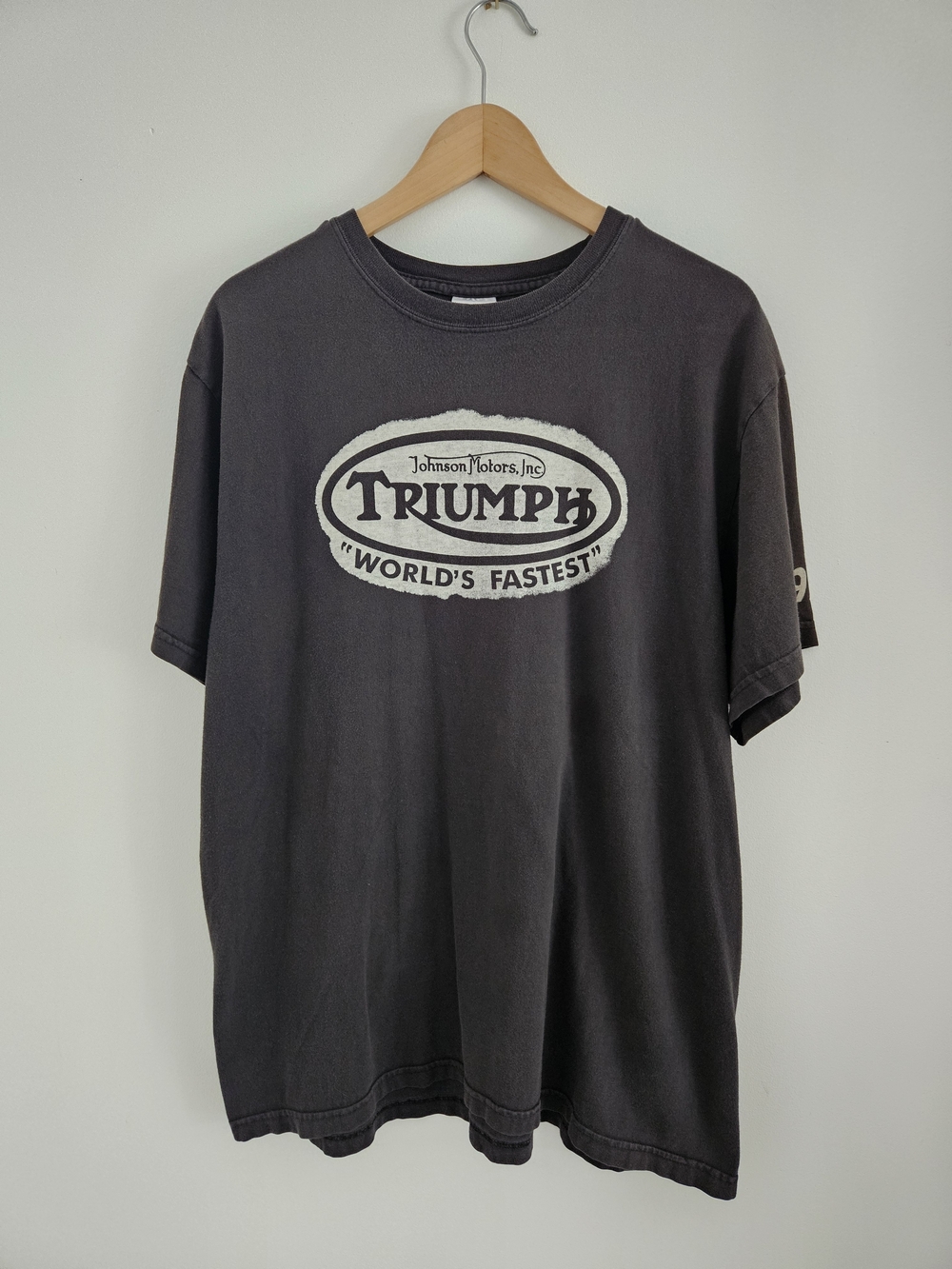 Vintage Lucky Brand Shirt Mens Extra Large Triumph Johnson Motors Inc